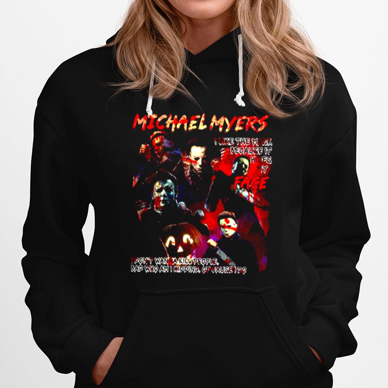 Michael Myers Horror Movie Characters Cool Art Pumpkin Halloween Hoodie