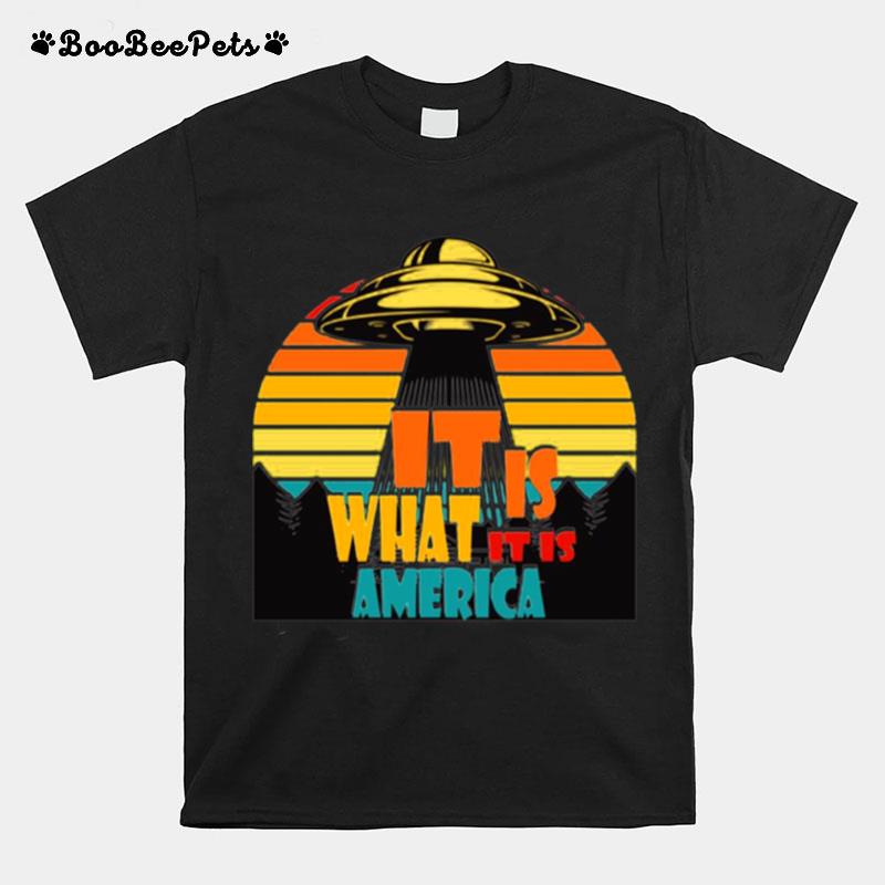 Michelle Obama It Is What It Is Retro Sunset Design T-Shirt