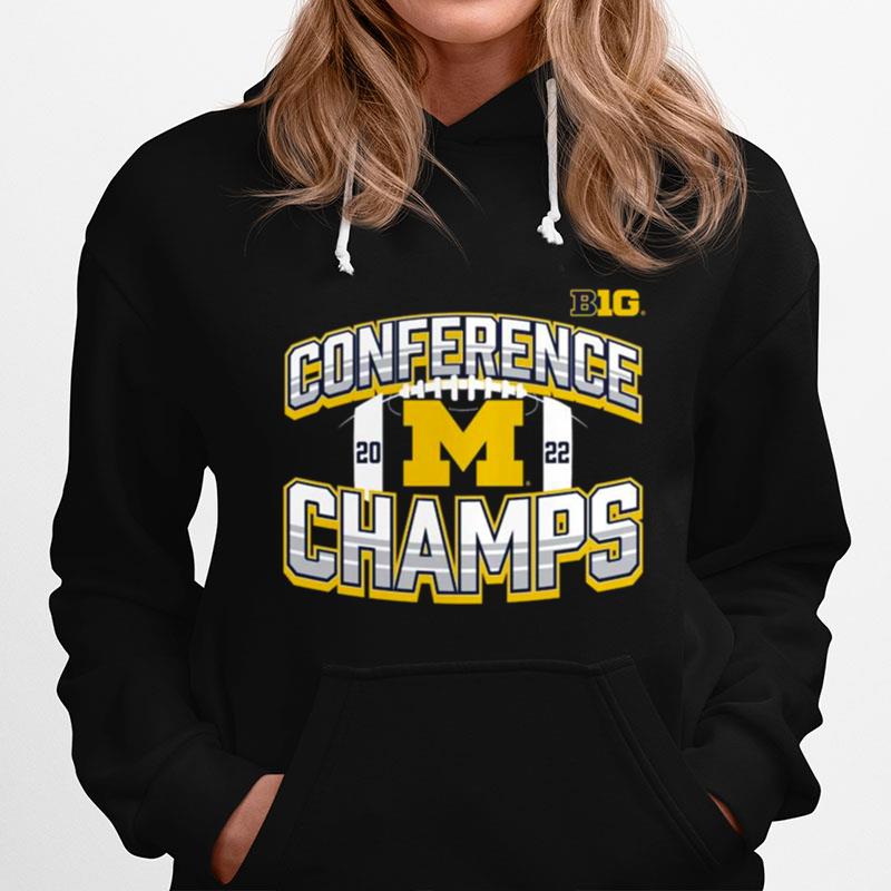Michigan Wolverines 2022 Big Ten Football Conference Champions Icon Bold Hoodie