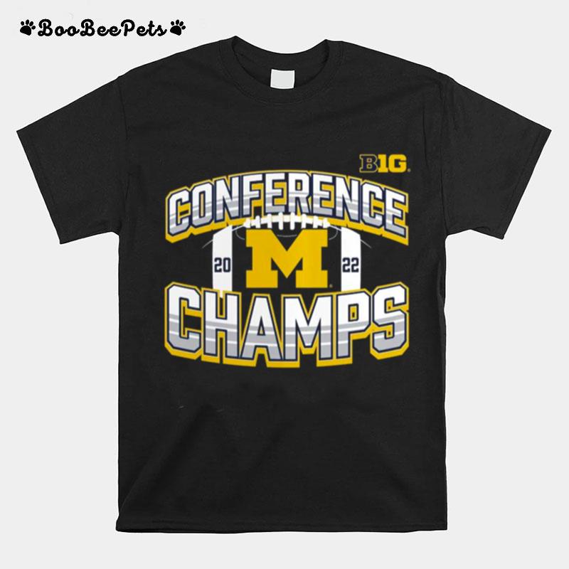 Michigan Wolverines 2022 Big Ten Football Conference Champions Icon Bold T-Shirt