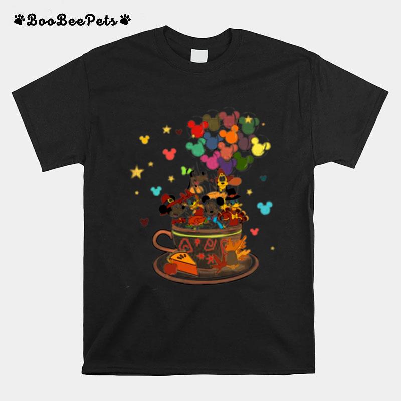 Mickey And Friends Thanksgiving Balloons T-Shirt