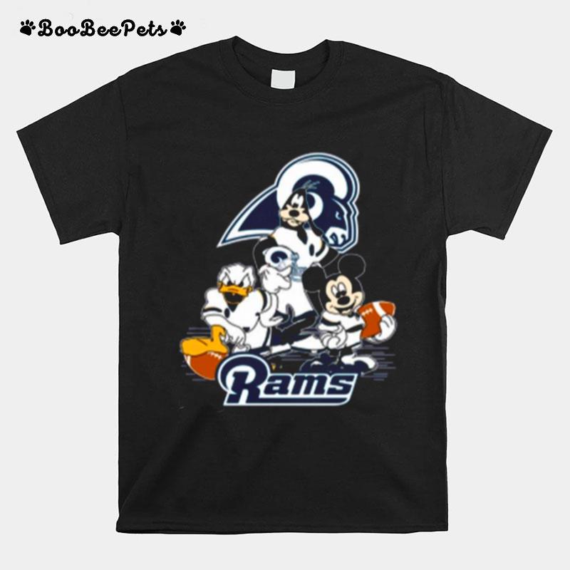 Mickey Mouse Donald Duck And Goofy With Rams Sport T-Shirt