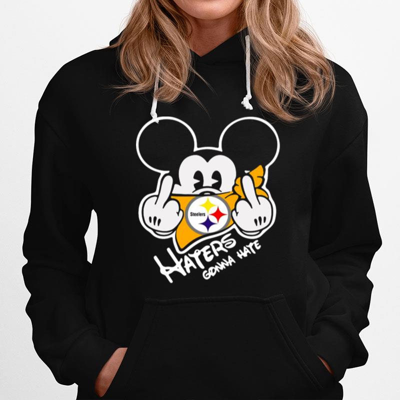 Mickey Mouse Face Mask Pittsburgh Steelers Fuck Haters Gonna Hate Hoodie