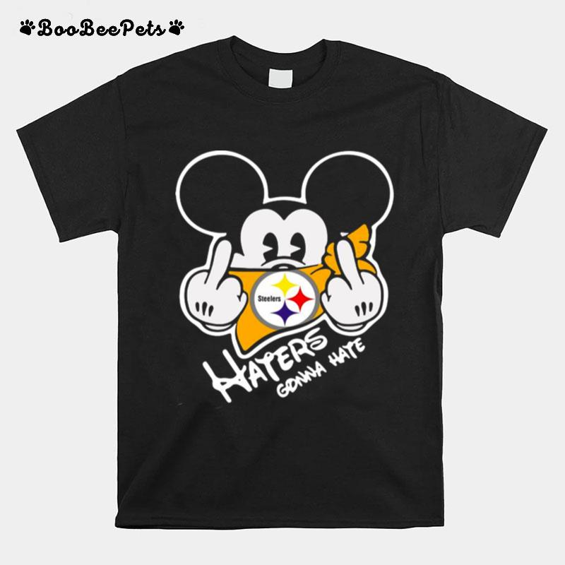 Mickey Mouse Face Mask Pittsburgh Steelers Fuck Haters Gonna Hate T-Shirt