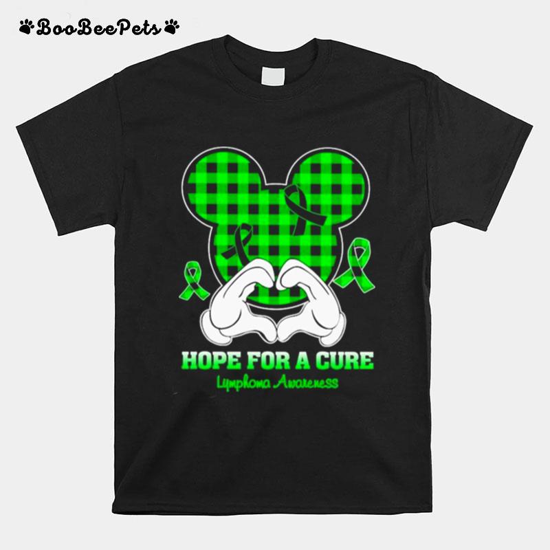 Mickey Mouse Hope For A Cure Lymphoma Awareness T-Shirt
