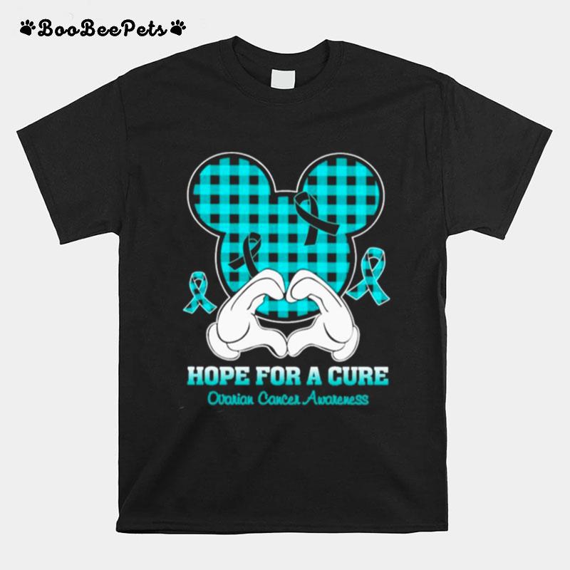 Mickey Mouse Hope For A Cure Ovarian Cancer Awareness T-Shirt