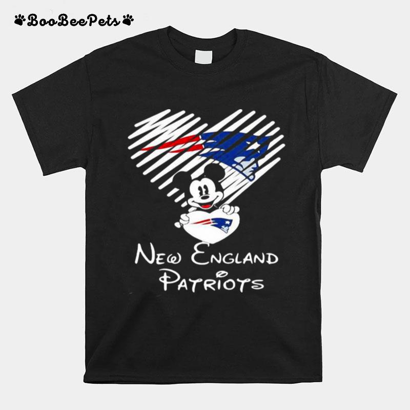 Mickey Mouse Love New England Patriots T-Shirt