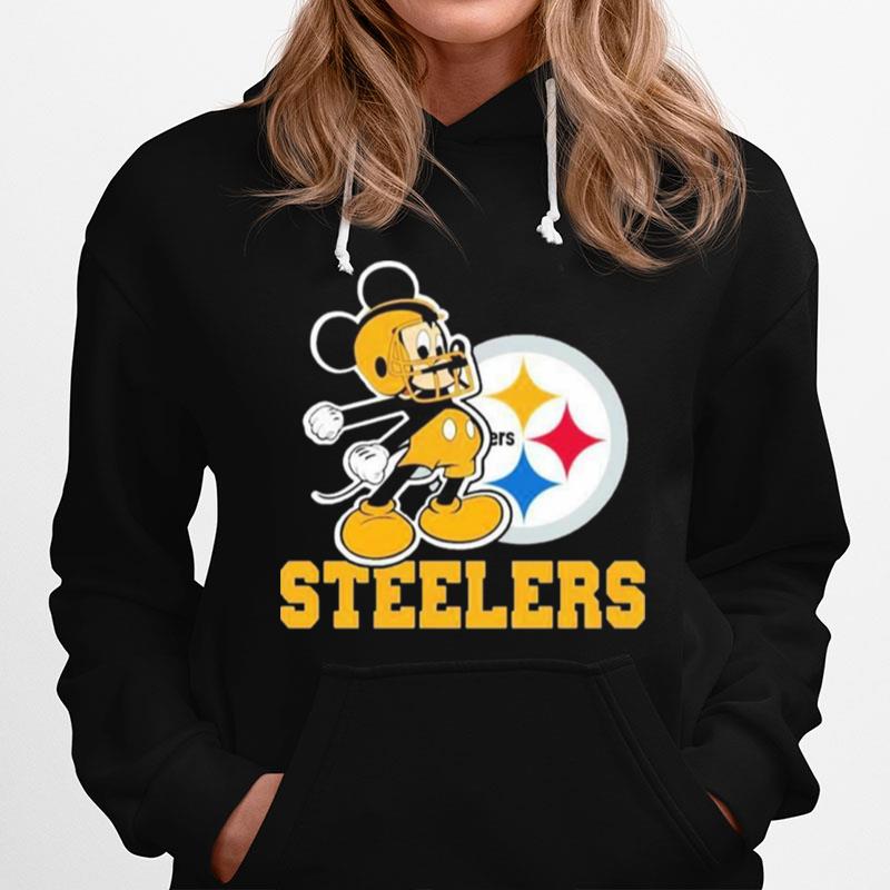 Mickey Mouse Pittsburgh Steelers Football Logo Team Hoodie