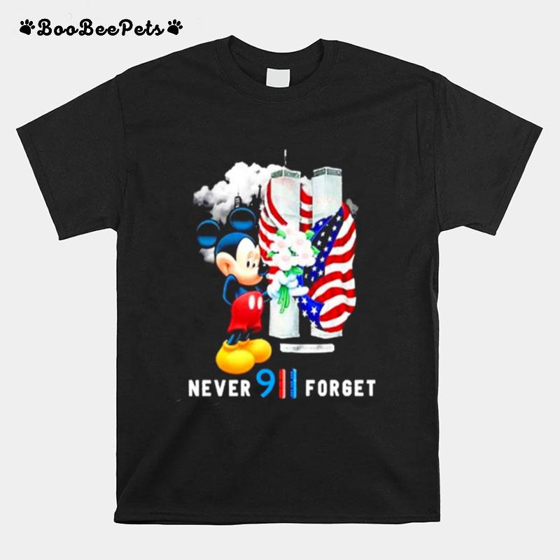 Mickey Mouse Us Flag Never Forget 911 T-Shirt