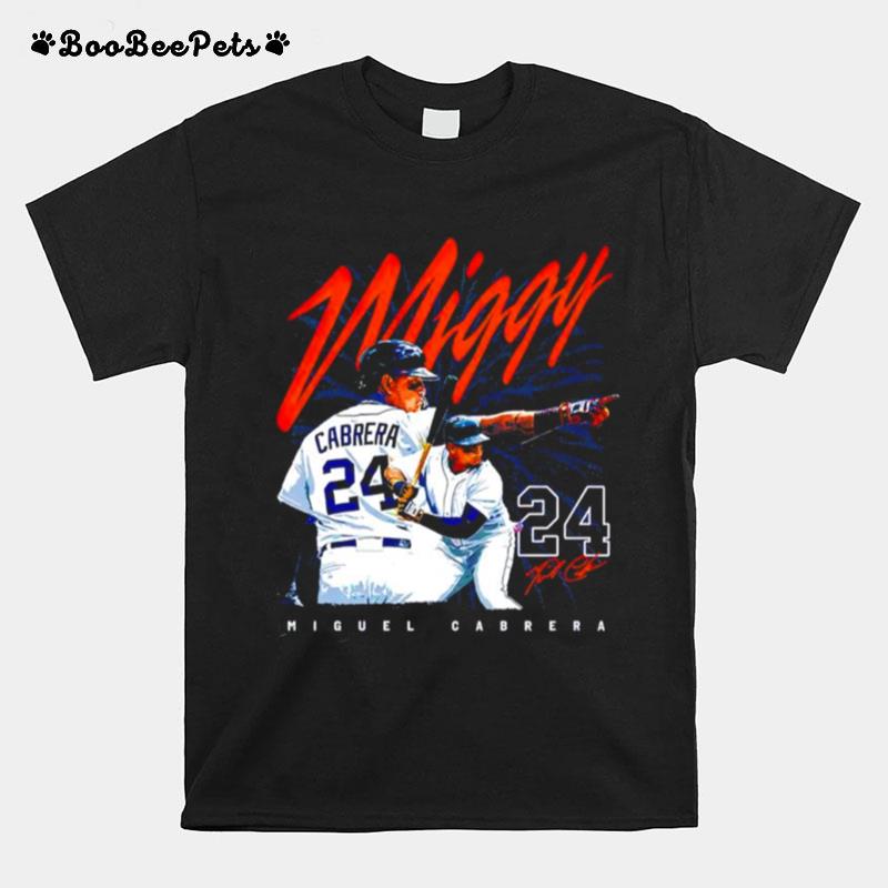 Miguel Cabrera 24 Miggy Baseball Signature T-Shirt