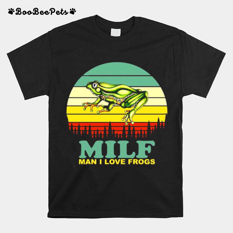 Milf Man I Love Frogs Vintage Retro T-Shirt