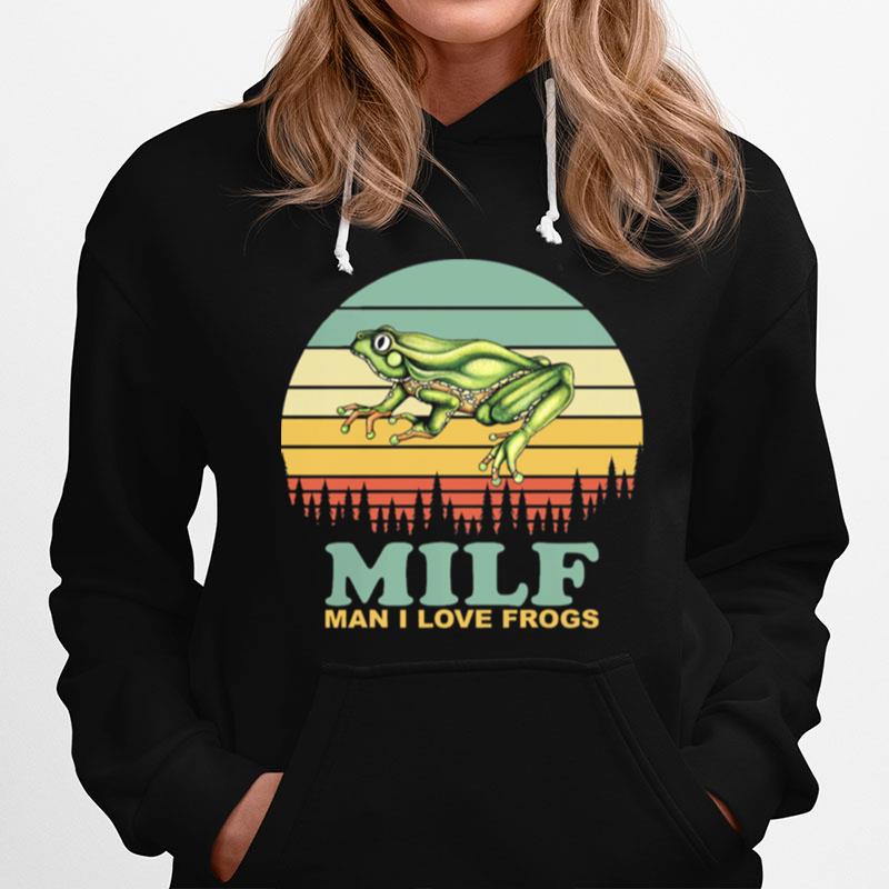 Milf Man I Love Frogs Vintage Hoodie