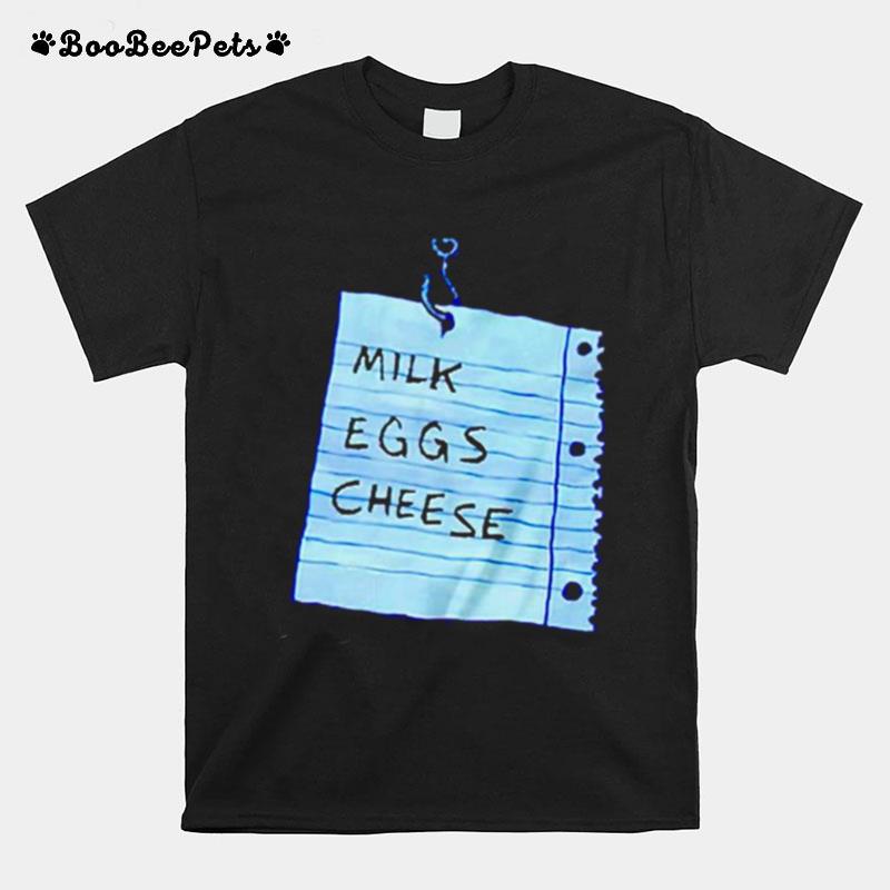 Milk Eggs Cheese Floating Shopping T-Shirt