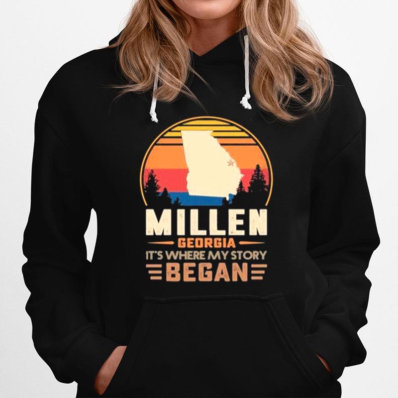 Millen Georgia Its Where My Story Began Vintage Hoodie