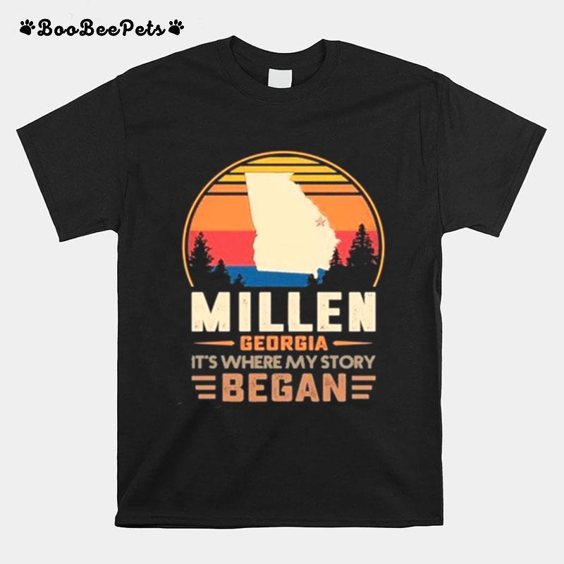 Millen Georgia Its Where My Story Began Vintage T-Shirt