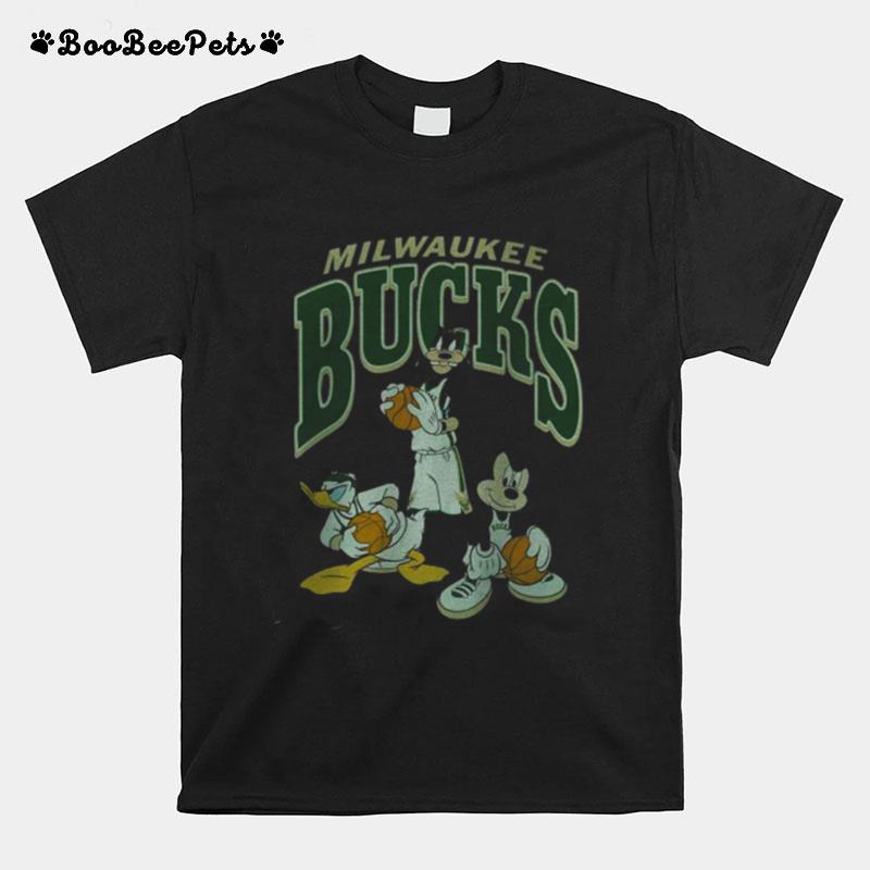 Milwaukee Bucks Junk Food Mickey Squad Qb T-Shirt