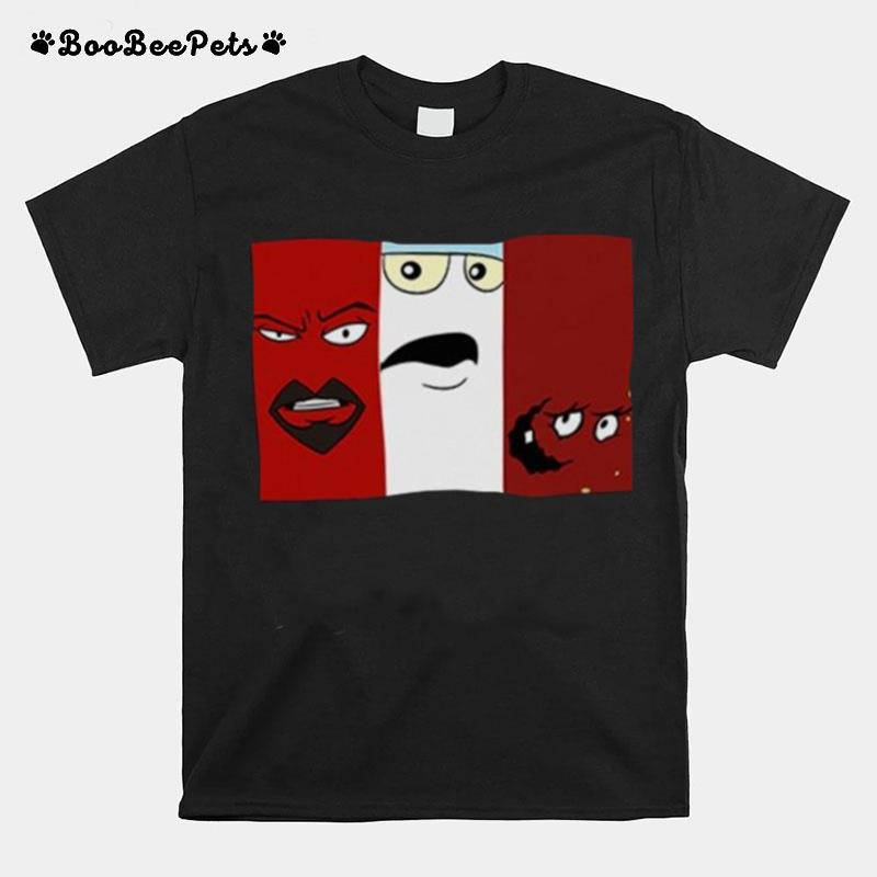 Minimalist Meatwad Master Shake Frylock Aqua Teen Hunger Force T-Shirt