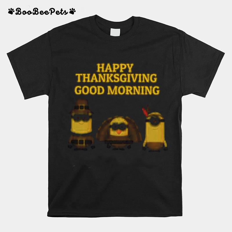 Minions Cosplay Turkeys In Thanksgiving T-Shirt