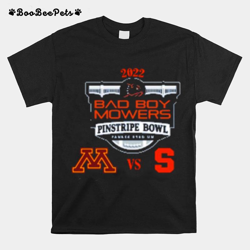 Minnesota Golden Vs Syracuse Football 2022 Pinstripe Bowl T-Shirt