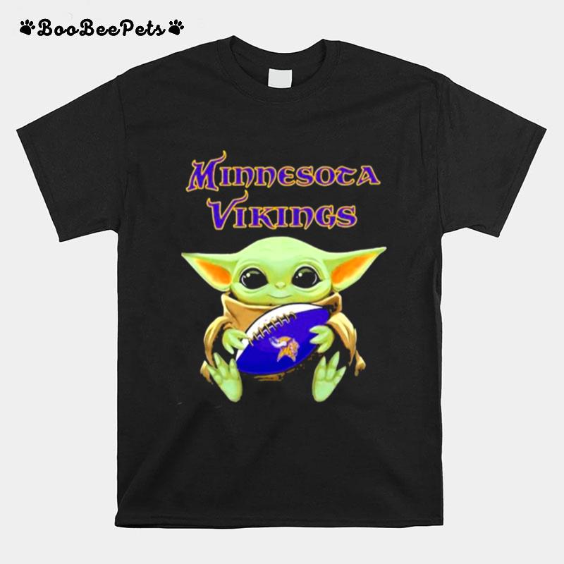 Minnesota Vikings Baby Yoda Football T-Shirt