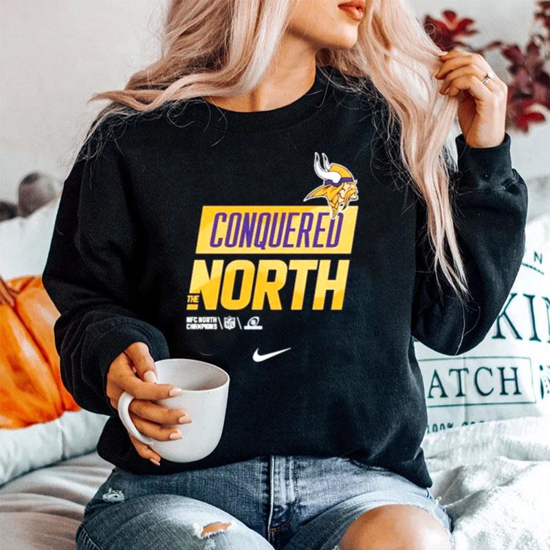 Minnesota Vikings Nike Conquered The North 2022 Nfc North Division Champions Sweater