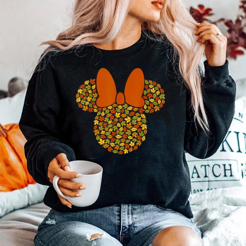 Minnie Mouse Autumn Fall Leaves Sweater