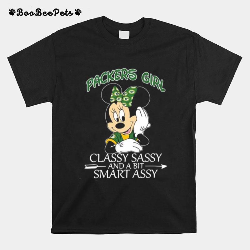 Minnie Mouse Green Bay Packers Girl Classy Sassy And A Bit Smart Assy T-Shirt