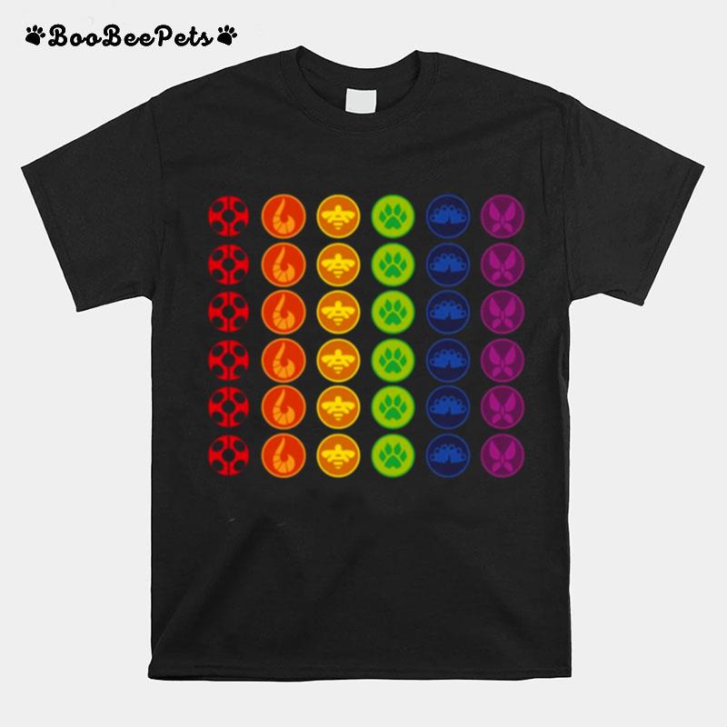 Miraculous Ladybug Rainbow Collection Miraculous Heroez Sympbols T-Shirt