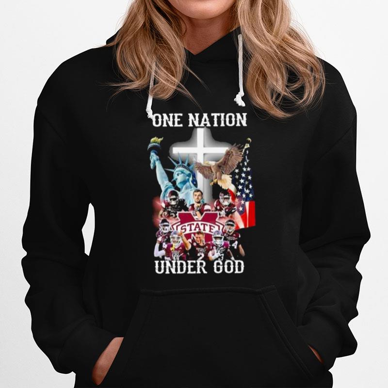 Mississippi State Bulldogs One Nation Under God Signatures 2022 Hoodie