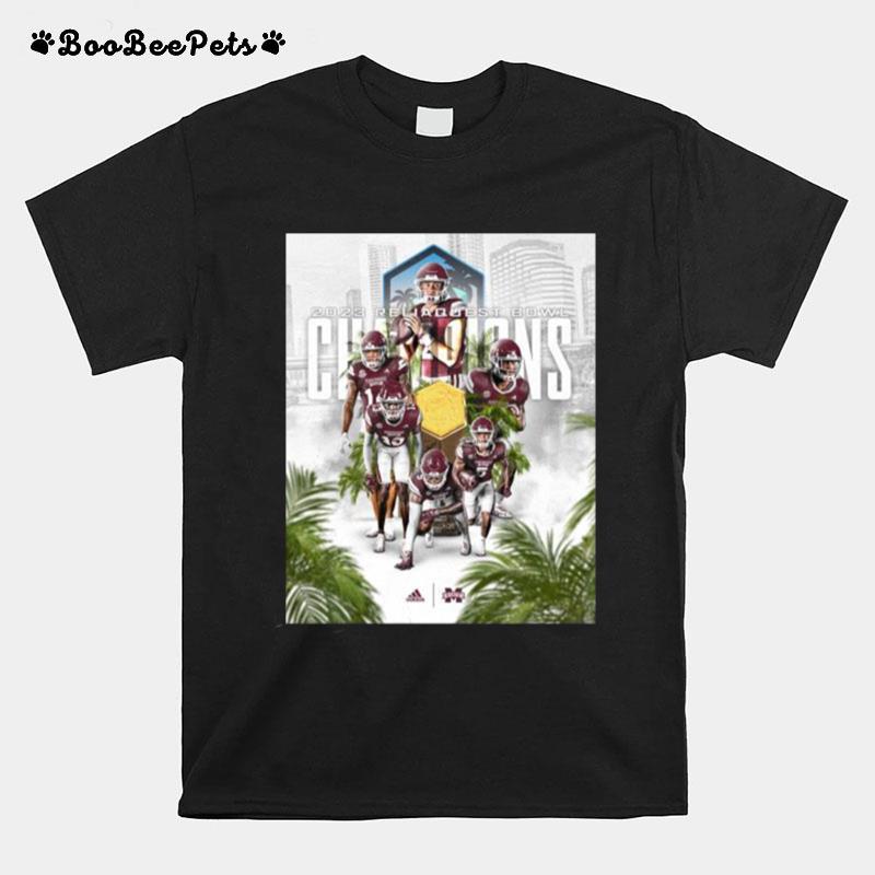 Mississippi State Football 2023 Reliaquest Bowl Champions T-Shirt