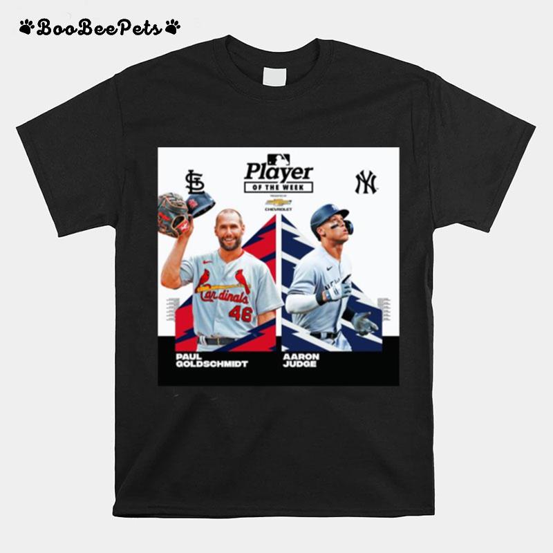Mlb Paul Goldschmidt And Aaron Judge Player Of The Week T-Shirt