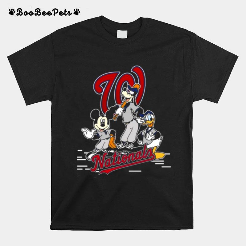 Mlb Washington Nationals Teams Mickey Goofy Donald T-Shirt