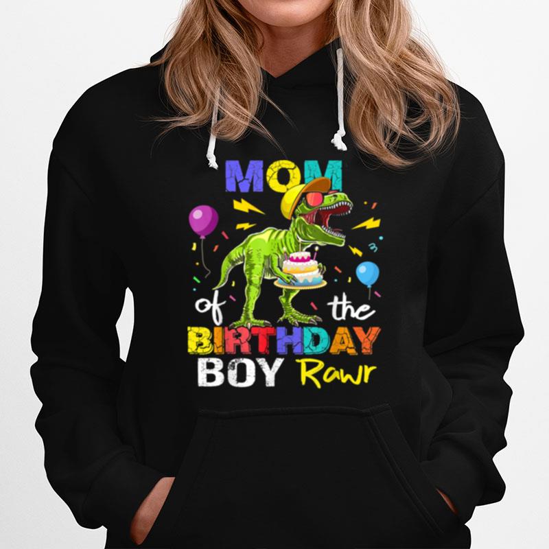 Mom Of The Birthday Boy Mom Dinosaur Hoodie