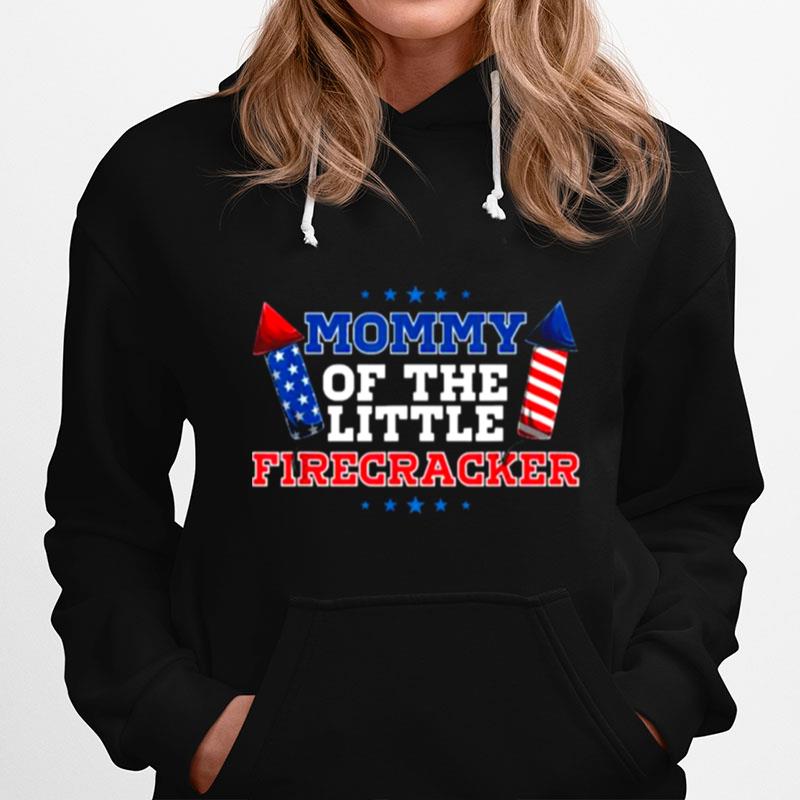Mommy Of The Little Firecracker 4Th Of July Birthday Firework Hoodie