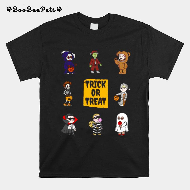 Momster Halloween Trick Or Treat Cute Chibi Horror Characters T-Shirt