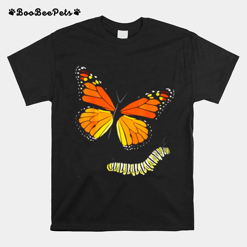 Monarch Butterfly And Caterpillar T-Shirt