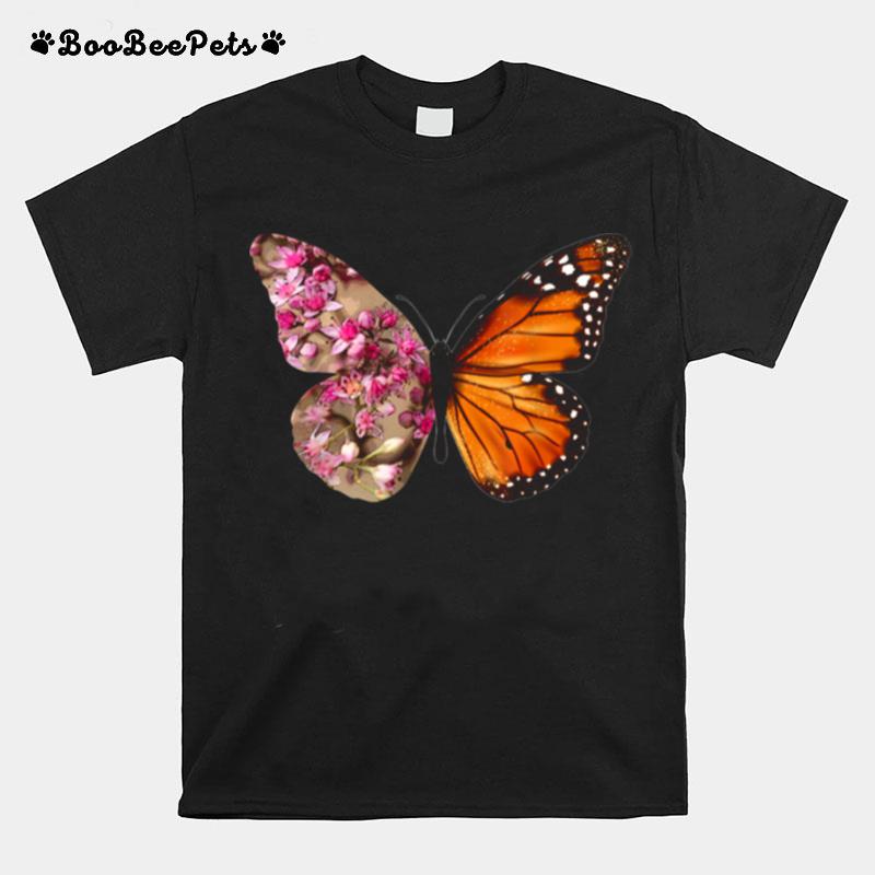 Monarch Butterfly Milkweed Plant Botanical Gardens T-Shirt