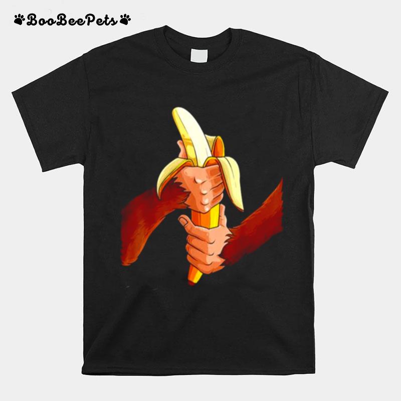 Monkey Halloween Costume Arms Banana T-Shirt