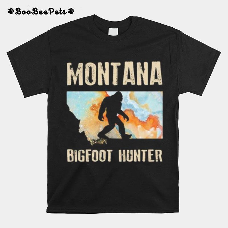 Montana Bigfoot Hunter Sunset T-Shirt