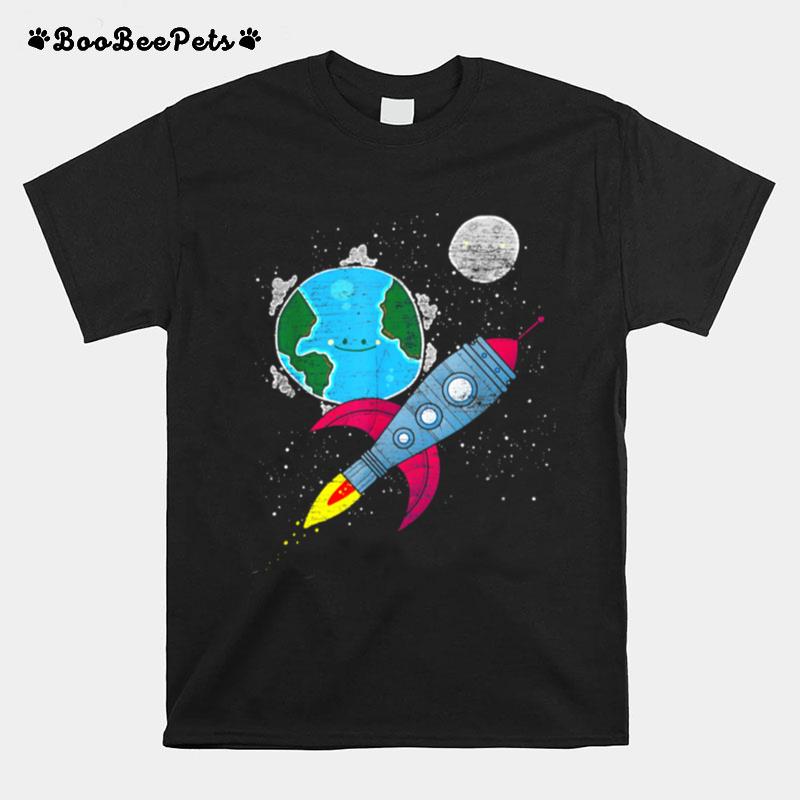 Moon Space Earth Rocket Cosmonaut Junior Astronaut T-Shirt