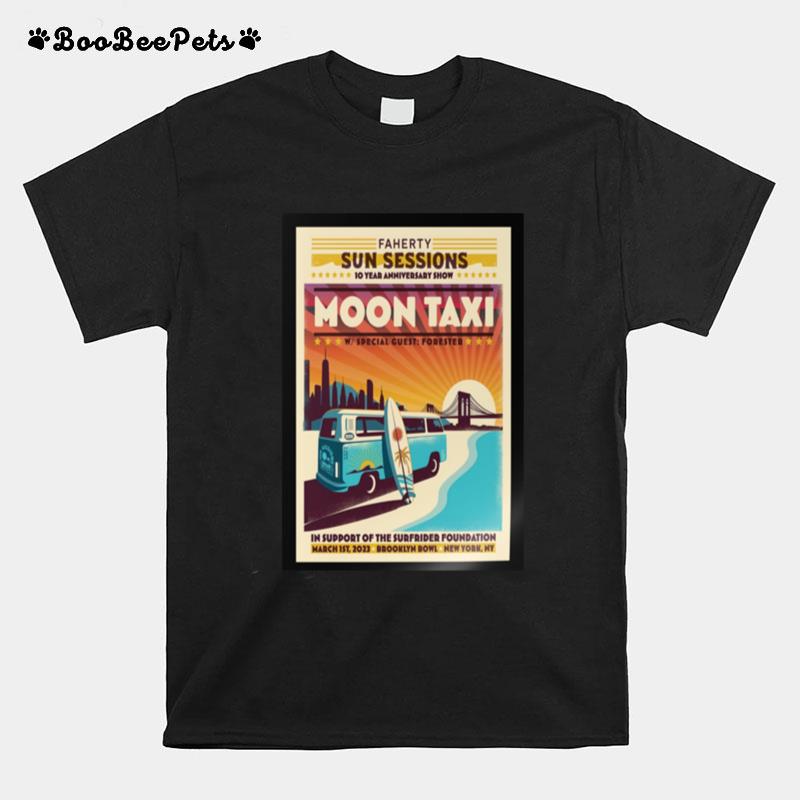 Moon Taxi New York March 1St 2023 Brooklyn Bowl Ny Poster T-Shirt