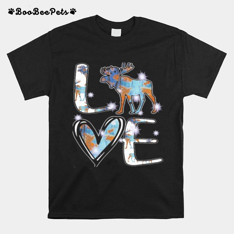 Moose Love Cute Theme T-Shirt