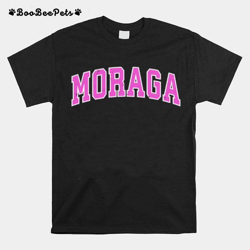 Moraga California Ca Vintage Sports Design Pink Design T-Shirt