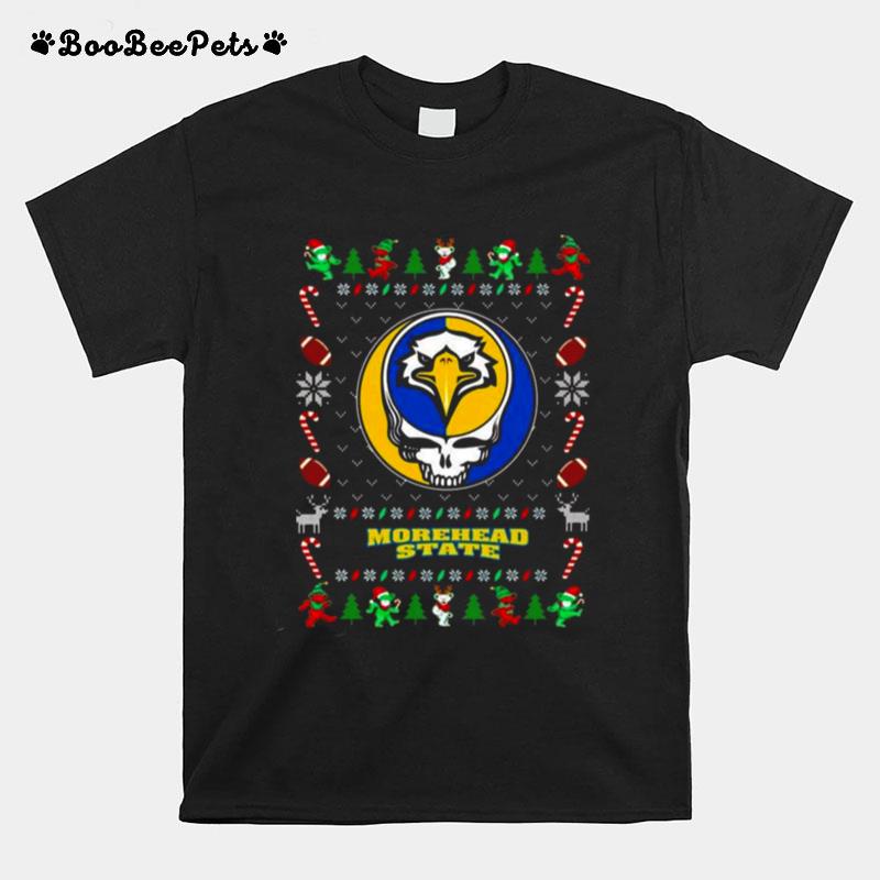 Morehead State Eagles Grateful Dead Ugly Christmas T-Shirt