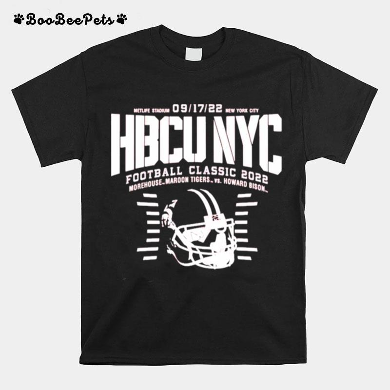 Morehouse Maroon Tigers Vs Howard Bison Hbcu Nyc Football Classic 2022 Ny T-Shirt