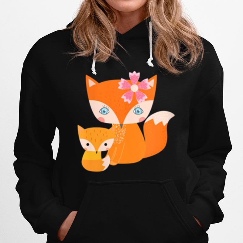 Mothers Day Mom And Baby Foxes Foxs Mom Hoodie
