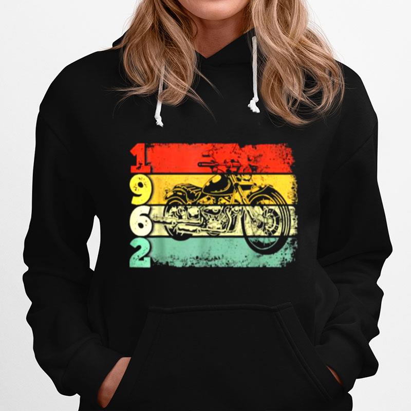 Motorcycle Rider 59Th Birthday Awesome Since 1962 Vintage Hoodie