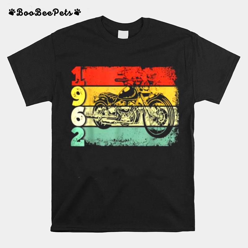 Motorcycle Rider 59Th Birthday Awesome Since 1962 Vintage T-Shirt