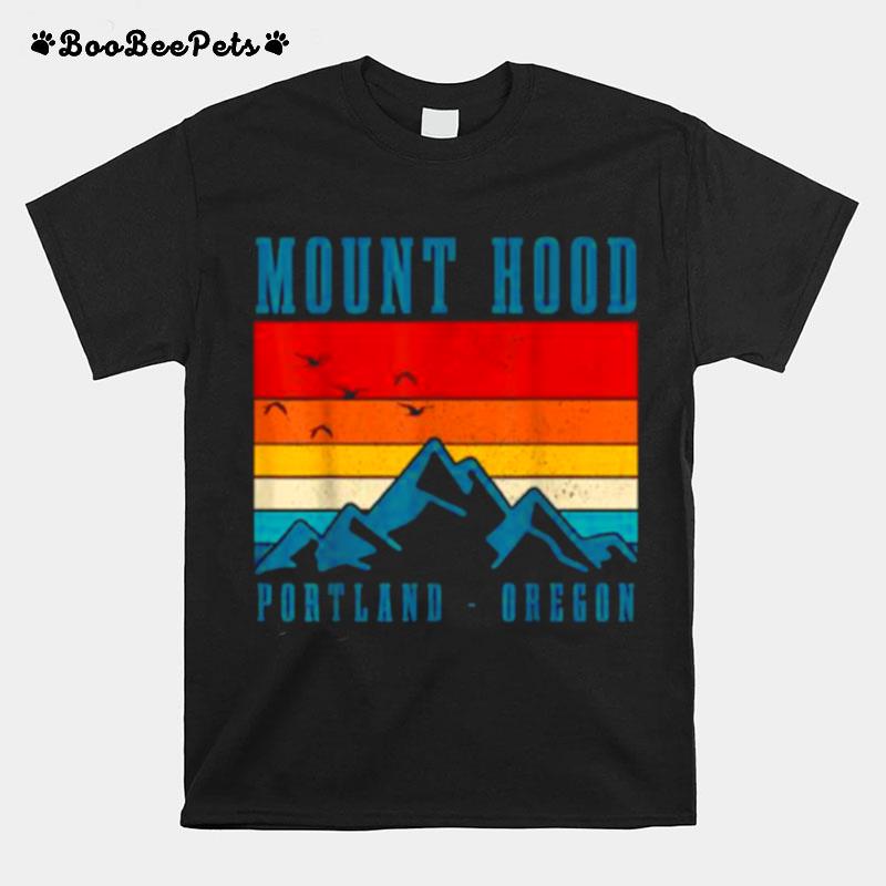 Mount Hood Portland Oregon Vintage Mountains Pnw Hiking T-Shirt
