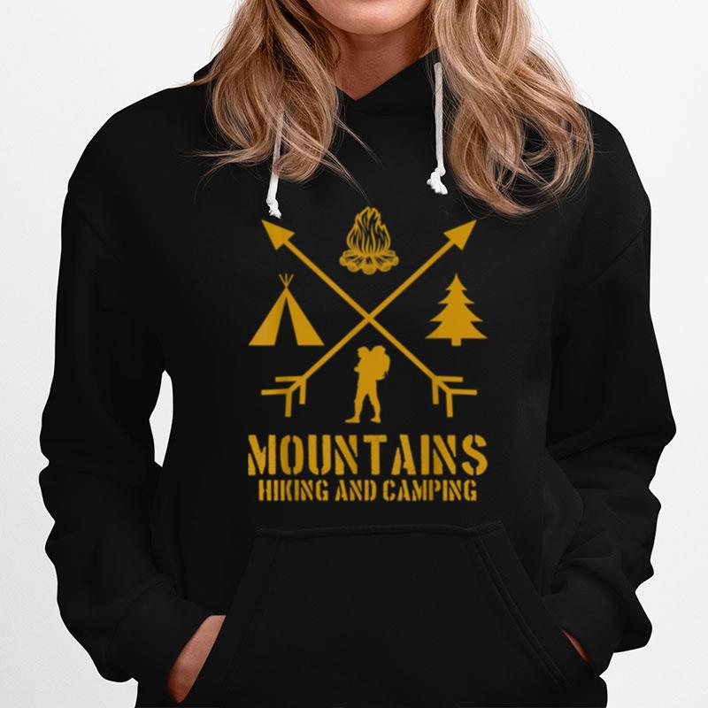 Mountains Hiking And Camping Outdoors Wilderness Lifestyle Hoodie